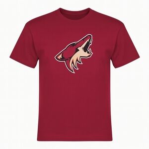 NWT Arizona Coyotes Maroon Graphic Tee XL NHL Coyote Logo Fan Shirt Unisex